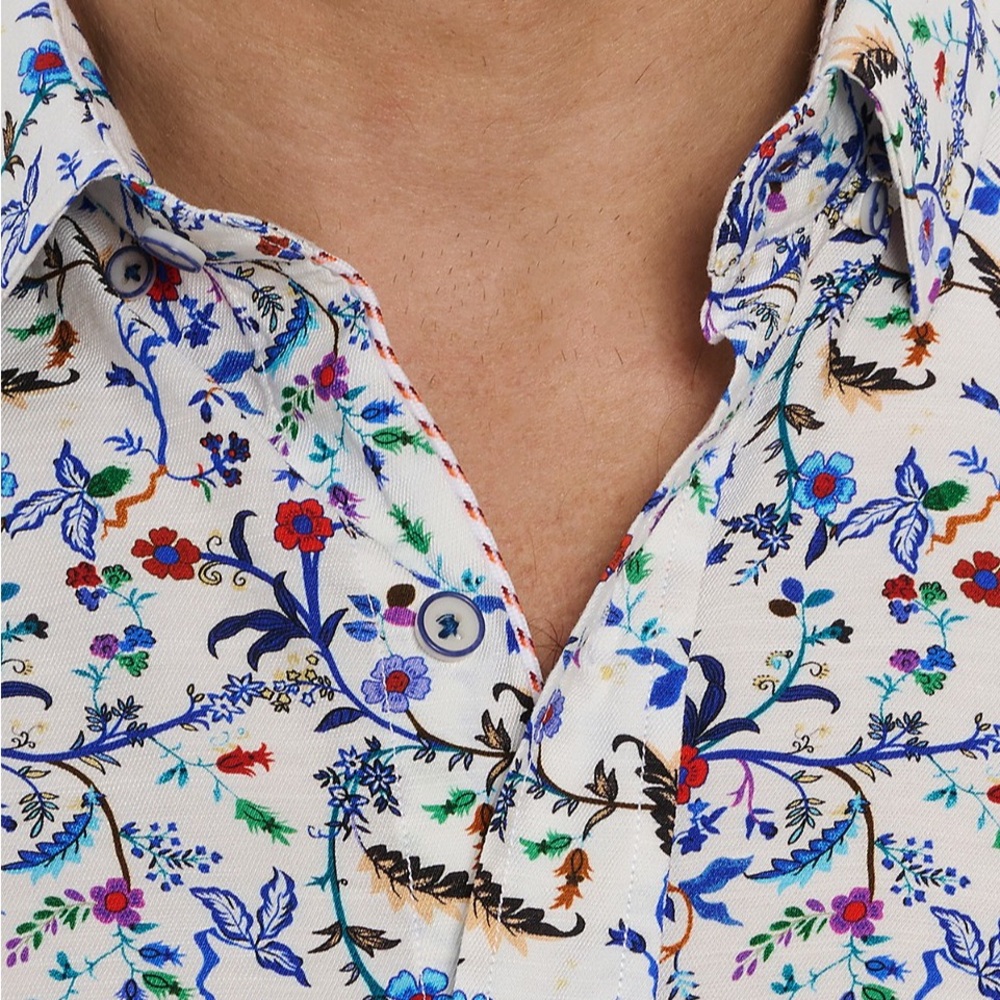 Robert Graham Landon Floral Print Slim Fit Button Down Shirt - Picture 5 of 12